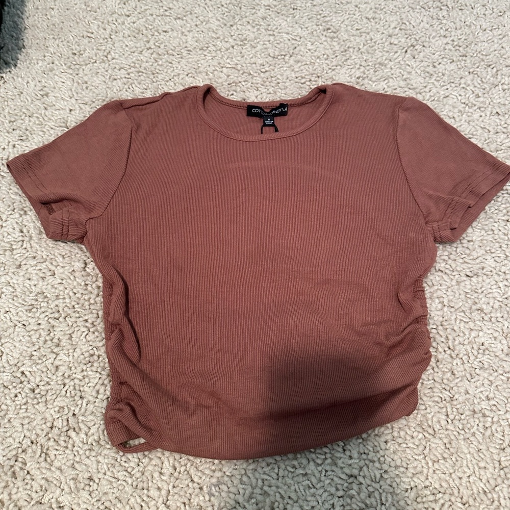 Open Back Short Sleeve Crop Top